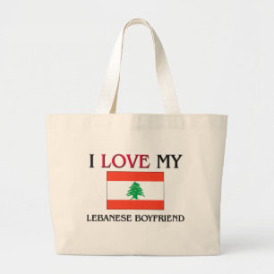 Ik hou van mijn Libanese vriend Grote Tote Bag