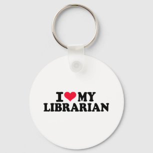 Ik hou van mijn Librarian Sleutelhanger