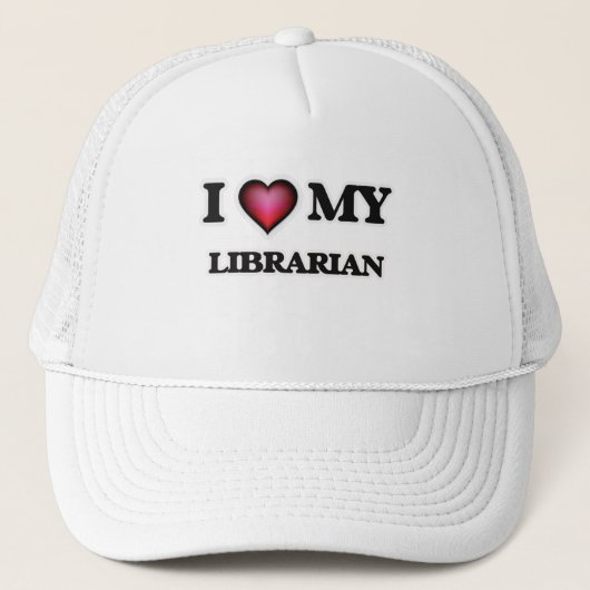 Ik hou van mijn Librarian Trucker Pet (Voorkant)