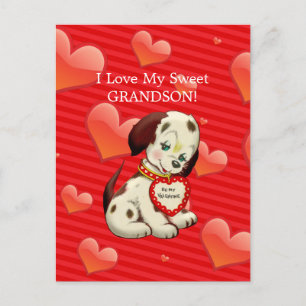 Ik hou van mijn lieve kleinzoon...Valentijnswensen Feestdagenkaart