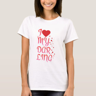 Ik hou van mijn lieve Valentijnsdag romantisch cad T-shirt