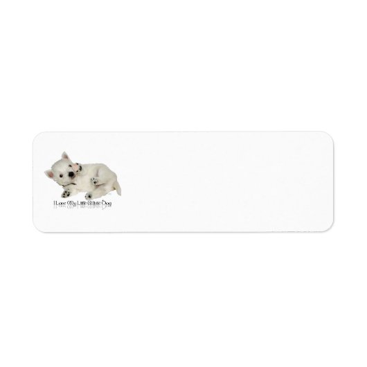 Ik hou van mijn LIttle White Dog - Westie Puppy Etiket (Voorkant)