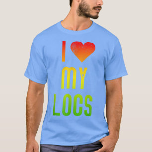 Ik hou van mijn Lock Afro Natural Hair Black Melan T-shirt