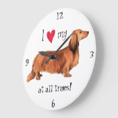Ik hou van mijn Longhaire Dachshund Grote Klok (Hoek)