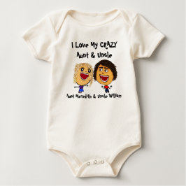 Ik hou van mijn luie tante en oom Cartoon Romper