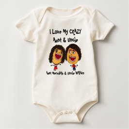 Ik hou van mijn luie tante en oom Cartoon Romper