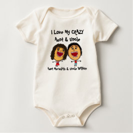 Ik hou van mijn luie tante en oom Cartoon Romper
