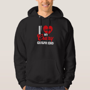 Ik hou van mijn luie Vriendin Relatie Valentijns Hoodie