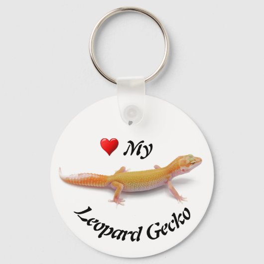 Ik hou van mijn luipaard Gecko Sleutelhanger (Voorkant)