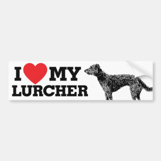 Ik hou van mijn Lurcher Bumpersticker