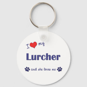 Ik hou van mijn luzerne (Vrouw Dog) Sleutelhanger