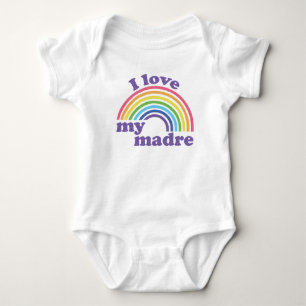 Ik hou van mijn Madre - Cute Rainbow Romper