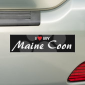 Ik hou van mijn Maine Coon Bumpersticker (Op auto)