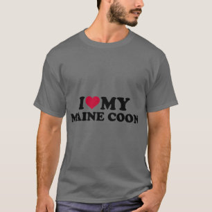 Ik hou van mijn Maine coon kat jongens vrienden T-shirt
