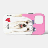 Ik hou van mijn Maltees Case-Mate iPhone Case (Achterkant (horizontaal))