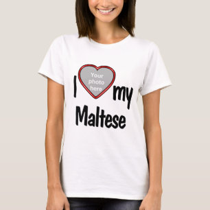 Ik hou van mijn Maltees - Red Heart De foto van je T-shirt