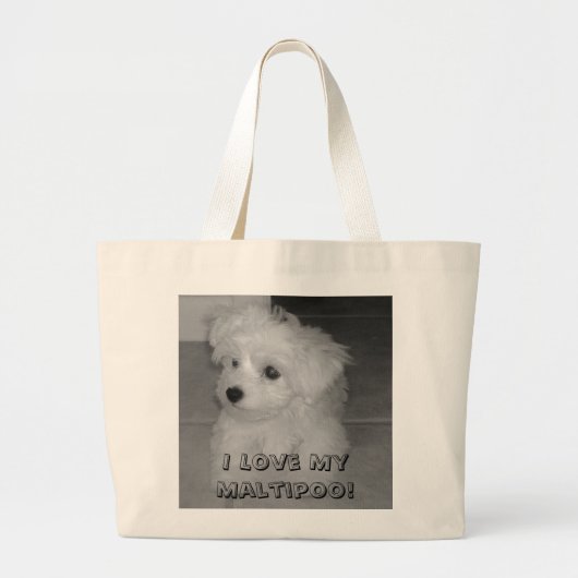Ik hou van mijn Maltipoo! canvas tas (Voorkant)