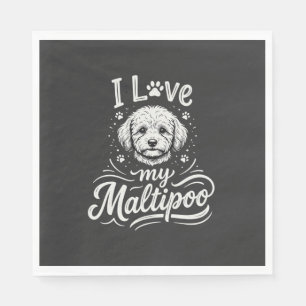 Ik hou van mijn Maltipoo-hondliefhebber Servet
