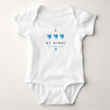 Ik hou van mijn mama Blauwe Hart Custom