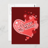 Ik hou van mijn mama! briefkaart (Voorkant / Achterkant)