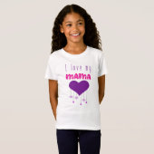 Ik hou van mijn mama Bright Hearts Matching Mama M T-shirt (Voorkant volledig)