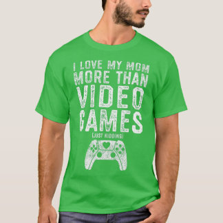 Ik hou van mijn mama Video Gamer Valentijnsdag Gif T-shirt