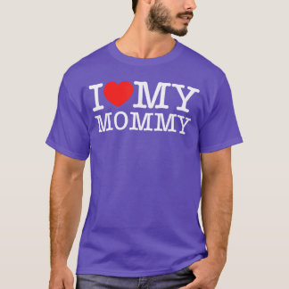 Ik hou van mijn mammie ik hart mijn moeder retro t-shirt