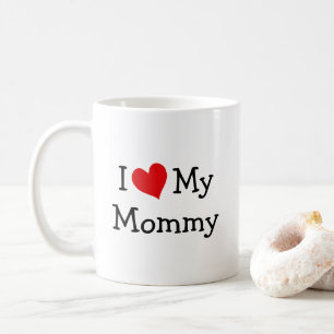 Ik hou van mijn mammie rode hart foto koffiemok