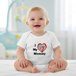 Ik hou van mijn mammie Valentijnsdag Moeders Foto Romper