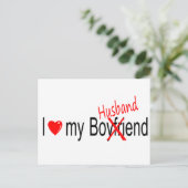 Ik hou van mijn man briefkaart (Staand voorkant)
