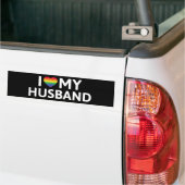 Ik hou van mijn man bumpersticker (Op Truck)