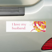 Ik hou van mijn man bumpersticker (Op auto)