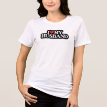 Ik hou van mijn man cool hart t-shirt.