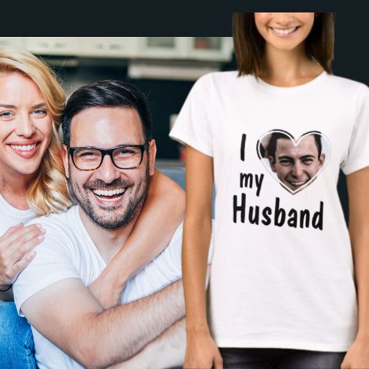 Ik hou van mijn man foto hart t-shirt