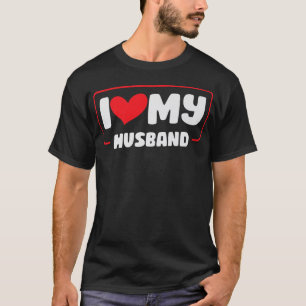 Ik hou van mijn man Huwelijk Koppel Relatie Echtge T-shirt