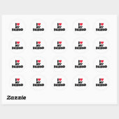 "Ik hou van mijn man - Romantisch Valentijnsdag ca Ronde Sticker (Vel)