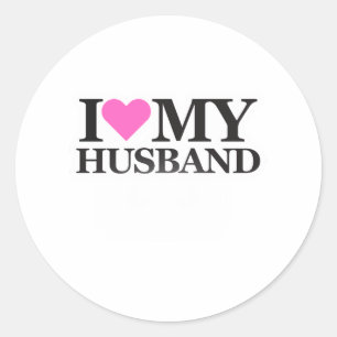 Ik hou van mijn man ronde sticker