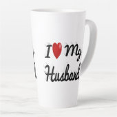 Ik hou van mijn man, schattig zwart latte mok (Rechterhoek)