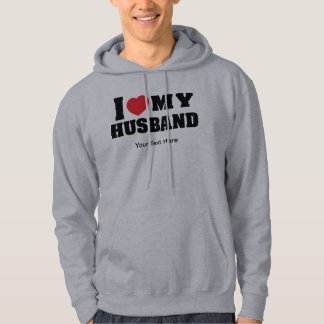 Ik hou van mijn man tekst met rood hart symbool hoodie