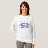 Ik hou van mijn man witte hoodie t-shirt (Voorkant volledig)