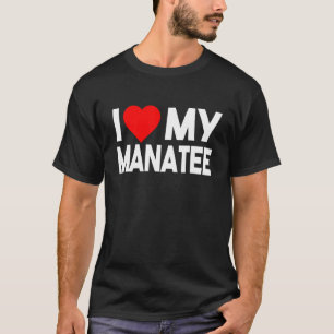 Ik hou van mijn manatee Shirt grappig dier koppel 