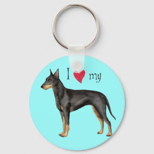 Ik hou van mijn Manchester Terrier Sleutelhanger