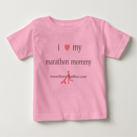 Ik hou van mijn marathon mama meisjes T-shirt (Voorkant)