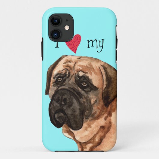 Ik hou van mijn Mastiff Case-Mate iPhone Case (Achterkant)