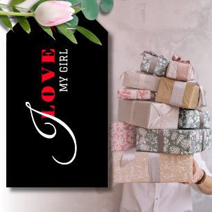Ik hou van mijn meisje ( voeg jouw tekst toe) Zwar Cadeaulabel
