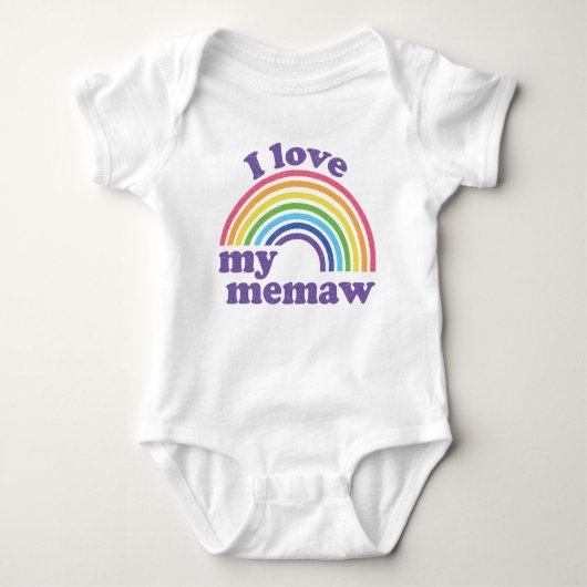 Ik hou van mijn MeMaw - Mooie Regenboog Romper (Voorkant)