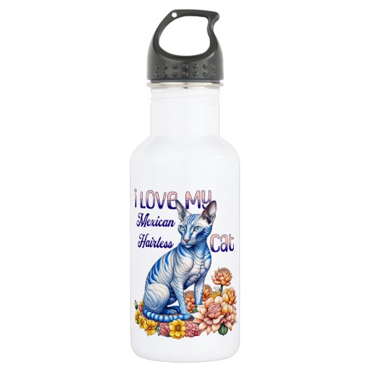 Ik hou van mijn Mexicaanse haarloze kat Waterfles (Voorkant)