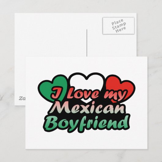 Ik hou van mijn Mexicaanse vriend Briefkaart (Voorkant / Achterkant)