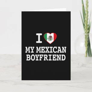 Ik hou van mijn Mexicaanse vriend met Heart Flag Kaart