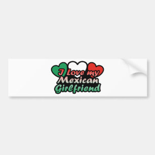 Ik hou van mijn Mexicaanse Vriendin Bumpersticker